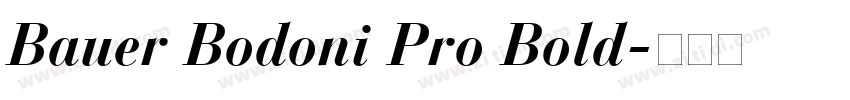 Bauer Bodoni Pro Bold字体转换